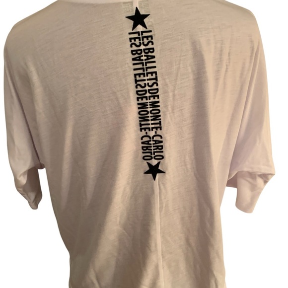 Les Ballet de Monte-Carlo White V-Neck T shirt Vintage Rare - Picture 5 of 9